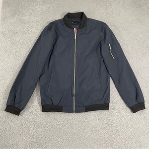 Sandbank Lightweight Men L Navy Blue Slim Fit Bomber Jacket